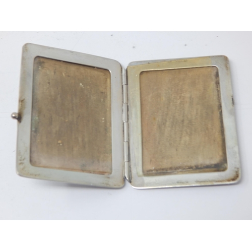 99S - A Small Collection of Silver Including a Stirrup Cup, Cigarette Case, Pill Box, Folding Photograph F... 