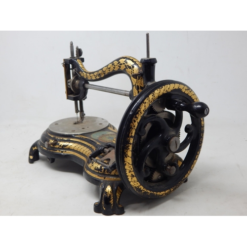 499A - Victorian Shepherd, Rothwell & Hough Eclipse Model  Hand Sewing Machine with Gilt Highlights on Scro... 