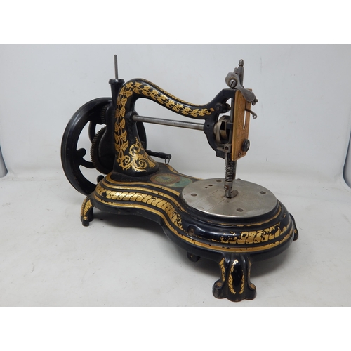 499A - Victorian Shepherd, Rothwell & Hough Eclipse Model  Hand Sewing Machine with Gilt Highlights on Scro... 