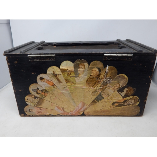 499D - Victorian Musical Box with Winder in need of tlc