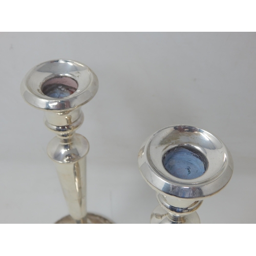 109 - A Pair of Silver Candlesticks Hallmarked Birmingham 1918 by A.J Pepper & Co Ltd with Weighted Bases:... 