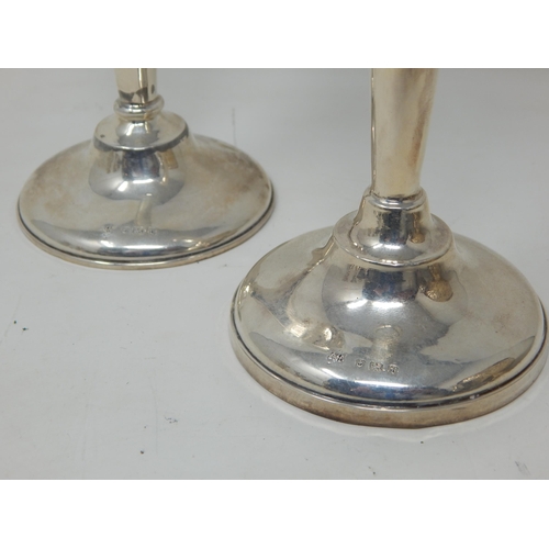 109 - A Pair of Silver Candlesticks Hallmarked Birmingham 1918 by A.J Pepper & Co Ltd with Weighted Bases:... 