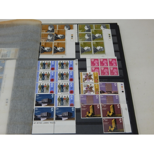 94 - Abria Stock Book containing a large quantity of Great Britain Mint QEII blocks & sets to 1975 inc ma... 