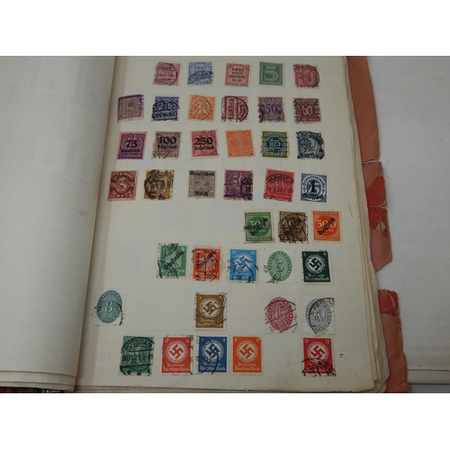 97 - German Collectors 1947 Folder of World Stamps on sheets: Huge catalogue value, sorting will reward