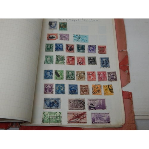 97 - German Collectors 1947 Folder of World Stamps on sheets: Huge catalogue value, sorting will reward