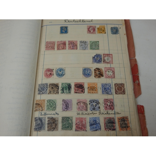 97 - German Collectors 1947 Folder of World Stamps on sheets: Huge catalogue value, sorting will reward