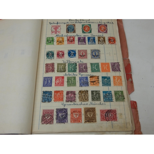 97 - German Collectors 1947 Folder of World Stamps on sheets: Huge catalogue value, sorting will reward