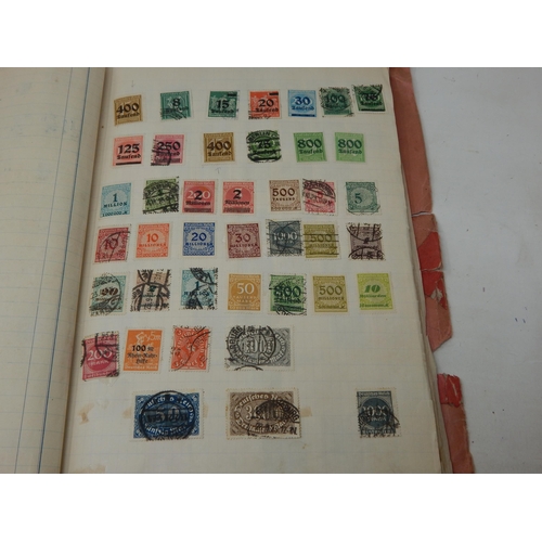 97 - German Collectors 1947 Folder of World Stamps on sheets: Huge catalogue value, sorting will reward