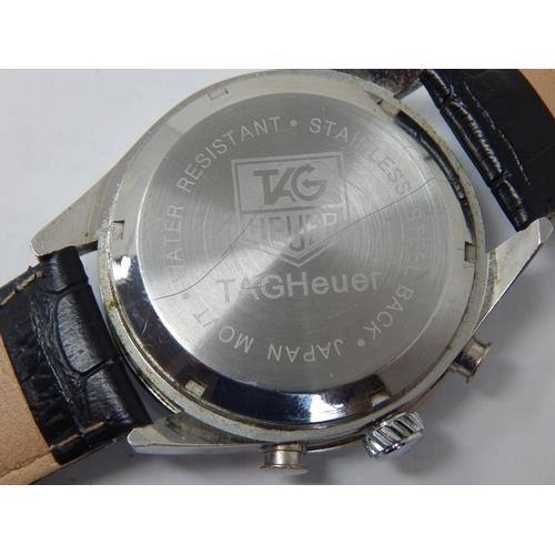 121 - Gentleman's Tag Heuer Mikrograph Chronograph Wristwatch on Original Leather Strap: No Box or Papers.... 