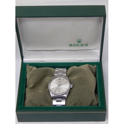 124 - Gentleman's Rolex Oyster Perpetual Wristwatch Serial No: 435556 in Stainless Steel Case with Sweep S... 