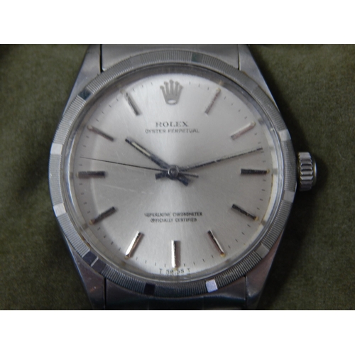 124 - Gentleman's Rolex Oyster Perpetual Wristwatch Serial No: 435556 in Stainless Steel Case with Sweep S... 