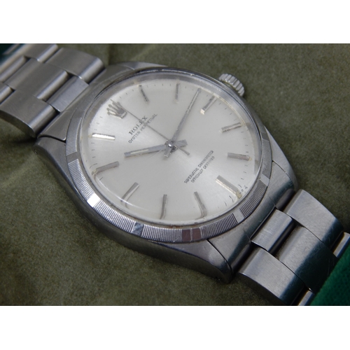 124 - Gentleman's Rolex Oyster Perpetual Wristwatch Serial No: 435556 in Stainless Steel Case with Sweep S... 