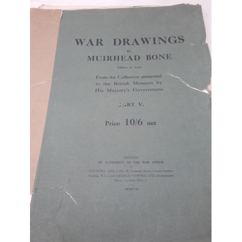 340 - WWI: A 1918 Folio of War Drawings by Muirhead Bone b.1876-d.1953