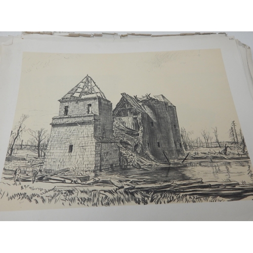 340 - WWI: A 1918 Folio of War Drawings by Muirhead Bone b.1876-d.1953