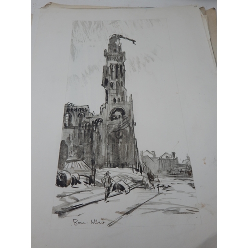 340 - WWI: A 1918 Folio of War Drawings by Muirhead Bone b.1876-d.1953
