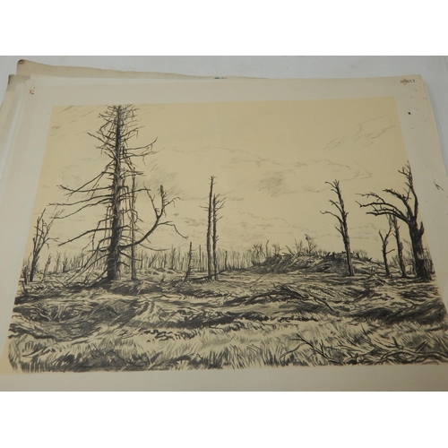340 - WWI: A 1918 Folio of War Drawings by Muirhead Bone b.1876-d.1953