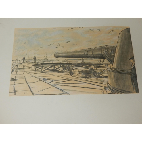 340 - WWI: A 1918 Folio of War Drawings by Muirhead Bone b.1876-d.1953