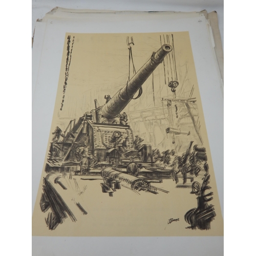 340 - WWI: A 1918 Folio of War Drawings by Muirhead Bone b.1876-d.1953