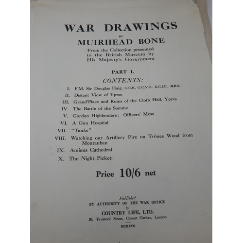 340 - WWI: A 1918 Folio of War Drawings by Muirhead Bone b.1876-d.1953