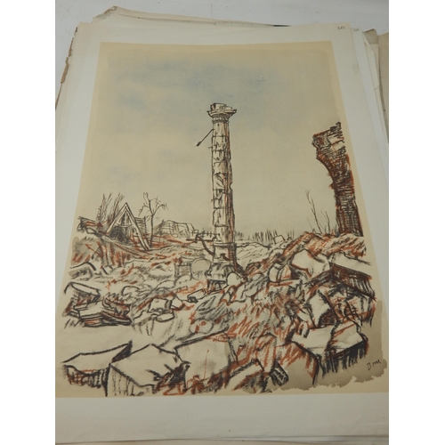 340 - WWI: A 1918 Folio of War Drawings by Muirhead Bone b.1876-d.1953