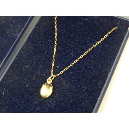 135 - Two 9ct Gold Pendants on 9ct Gold Chains: (one A/F)