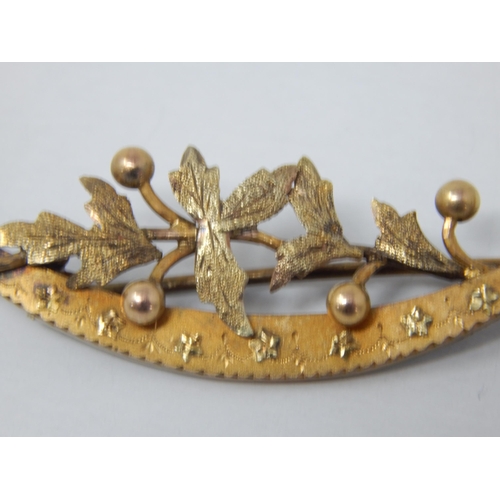 138 - Victorian Unmarked Gold Brooch: Weight 2.5g A/F