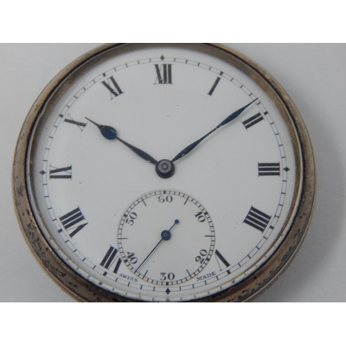 146 - Gentleman's Silver Top Wind Pocket Watch with Subsidiary Seconds Dial