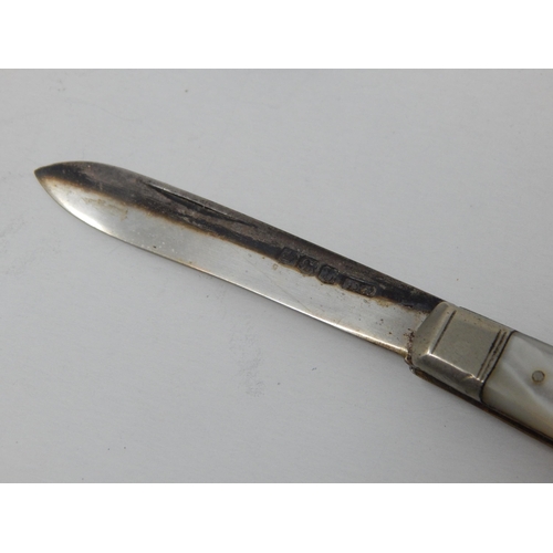 149 - Silver Bladed Fruit Knife Hallmarked Sheffield 1919 together with Five Further Fruit/Pen Knives