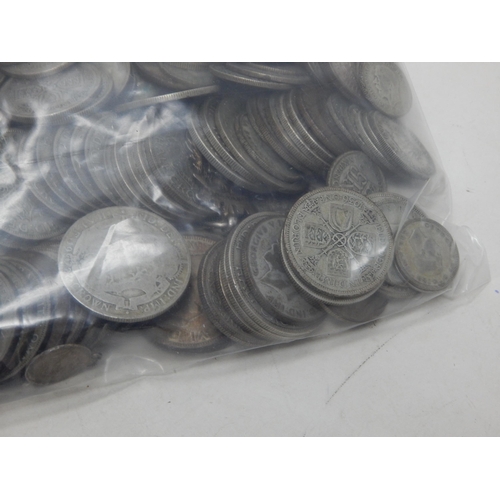 88 - A Large Quantity of Pre 1947 Silver Coinage Including Half Crowns, Florins, Shillings & Sixpences: W... 