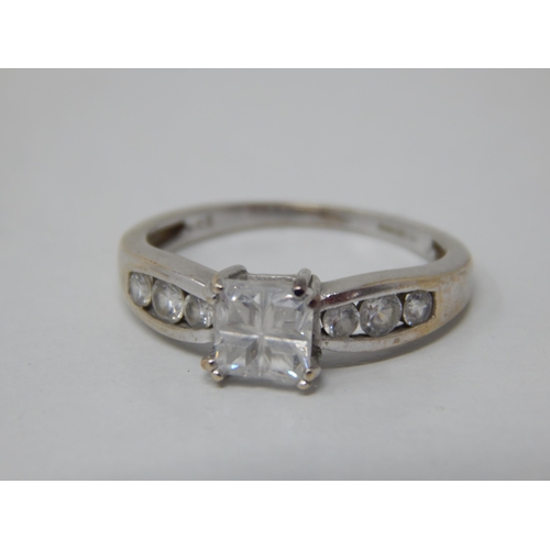 163 - 14ct Yellow Gold Gem Set Ring Size K (1.8g) together with a 9ct White Gold Ring Size N (1.8g)