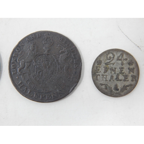 85 - George III Half Penny 1806, QV Penny 1861, London & Middx Half Penny George Prince of Wales, Lord Ne... 