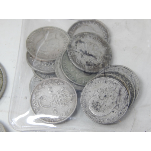 79 - 2 x QV Silver Fourpences 1843, one overstruck 3 over 2 (unrecorded?) together with a small quantity ... 