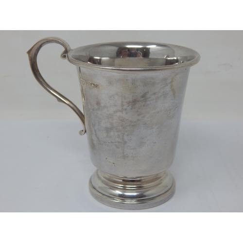 176 - Silver Christening Cup (Not Engraved) Hallmarked Birmingham 1985 by Mappin & Webb together with a Si... 