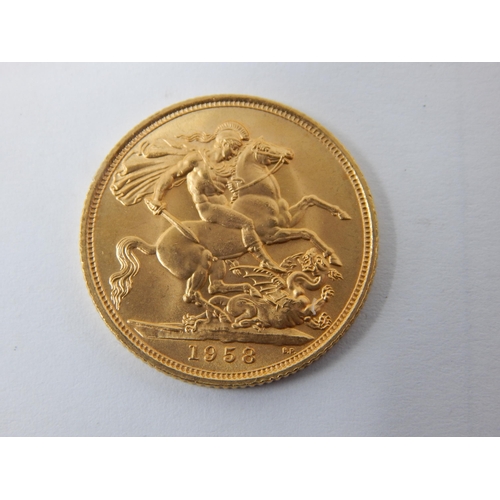 76 - Queen Elizabeth II Full Gold Sovereign 1958