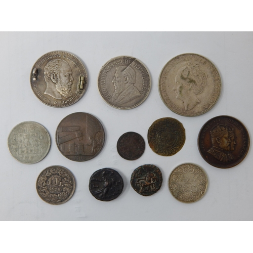 89 - Charles I Copper Farthing, Roman Coins, Silver Coinage, John Wilkinson Iron Master 1790 Token etc