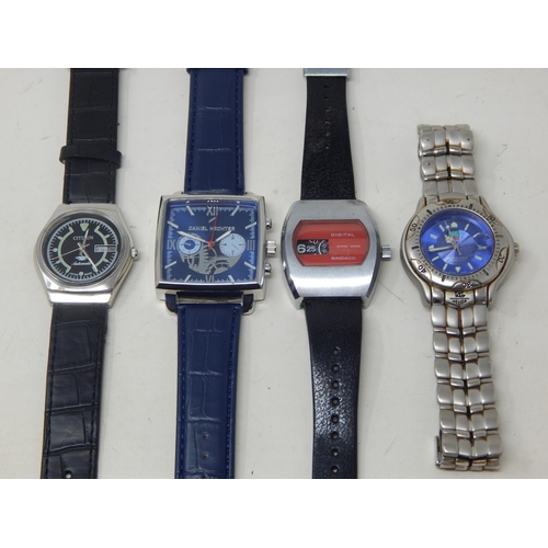 185 - Gentleman's Wristwatches Including Tag Heuer, Citizen Automatic, Daniel Hechter etc (4)