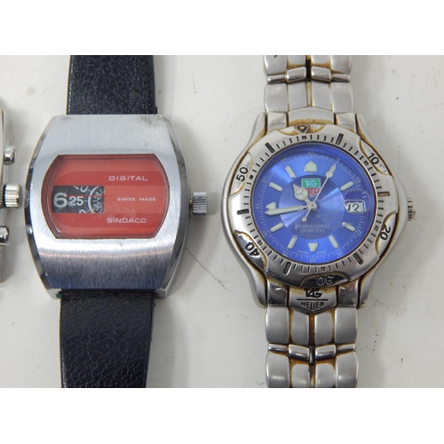 185 - Gentleman's Wristwatches Including Tag Heuer, Citizen Automatic, Daniel Hechter etc (4)