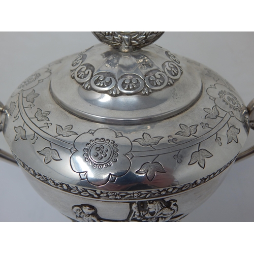 184 - An Early 19th Century Russian Silver Twin Handled Cup & Cover, Peter Moller, St Petersburg 1829. Ass... 