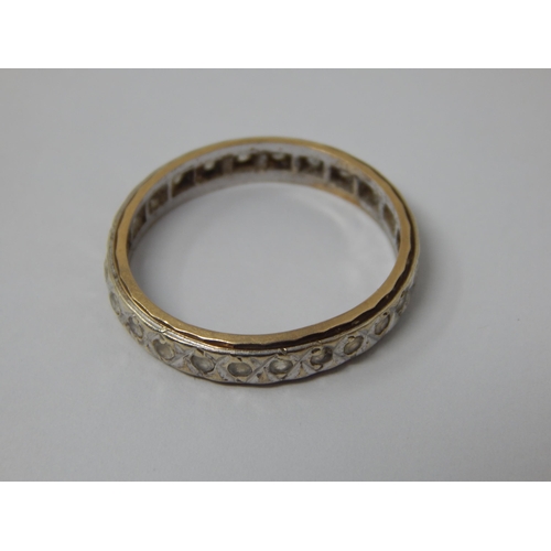 189 - 9ct Gold Eternity Ring: Size N: Weight 2.69g (one stone vacant)