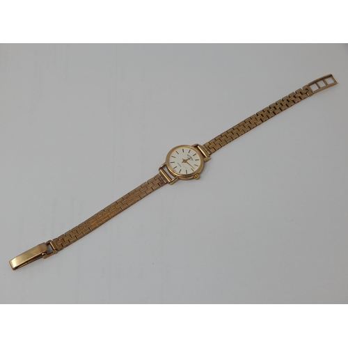 191 - 9ct Gold Ladies Rotary Wristwatch on 9ct Gold Strap: Gross weight 18.25g