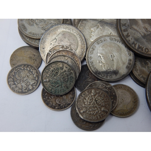 71 - QV Silver Crown 1891 together with a quantity of pre-1947 silver coinage: Weight 290g