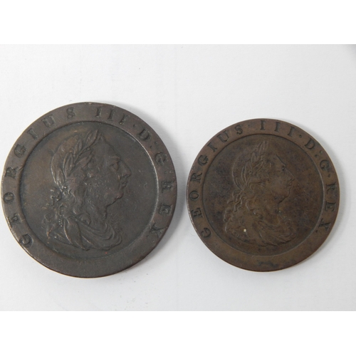 67 - George III Cartwheel Penny & Tuppence 1797 (v.f)