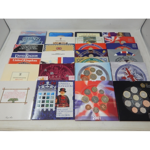 64F - 28 x Royal Mint Brilliant Uncirculated Annual Coin Sets 1988-2008