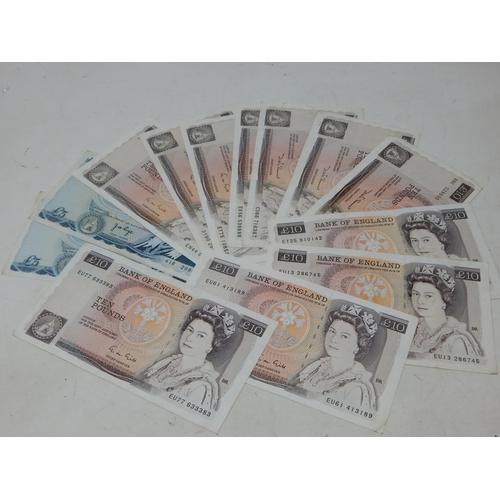 59 - Collection of Bank of England vintage banknotes £5 notes cashier Page x 2; Ten Pound notes cashier G... 