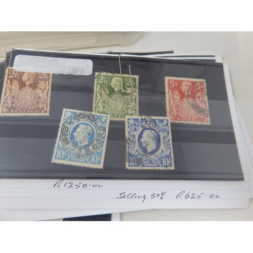 46 - A large quantity of mainly South Africa stamps all housed on old dealer's stock cards with a retail ... 