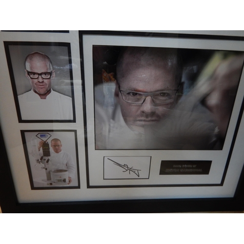 450 - The Fat Duck: Heston Blumenthal Signed Montage of  Photographs: Framed & Glazed Measuring 86cm x 67c... 