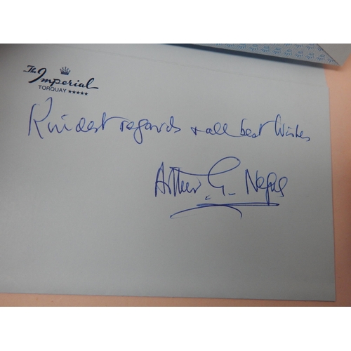 444 - A Vintage Autograph Book containing a collection of signatures including: Arthur Negus, Ray Allan, P... 