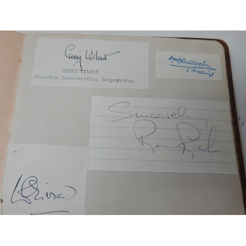 444 - A Vintage Autograph Book containing a collection of signatures including: Arthur Negus, Ray Allan, P... 