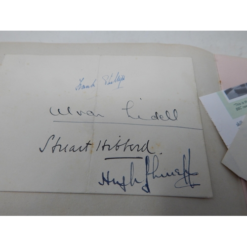 444 - A Vintage Autograph Book containing a collection of signatures including: Arthur Negus, Ray Allan, P... 