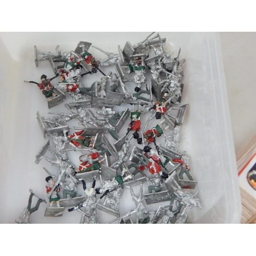 446 - A Quantity of Lead Soldiers together with a large quantity of vintage collectable cards